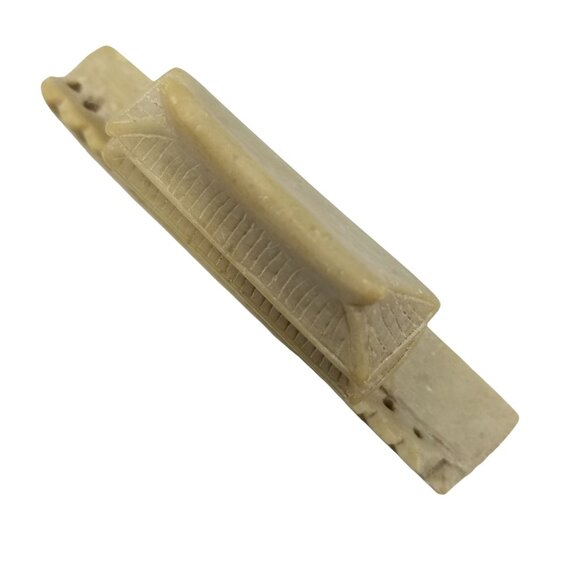 Vintage Hand-Carved Stone Asian Pagoda Netsuke Sculpture - Picture 8 of 12